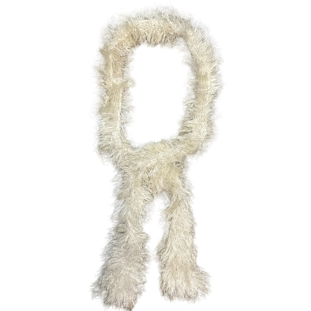 Cream Shag Scarf